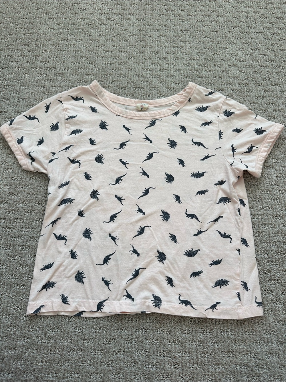 Light Pink Dinosaur Print Tee